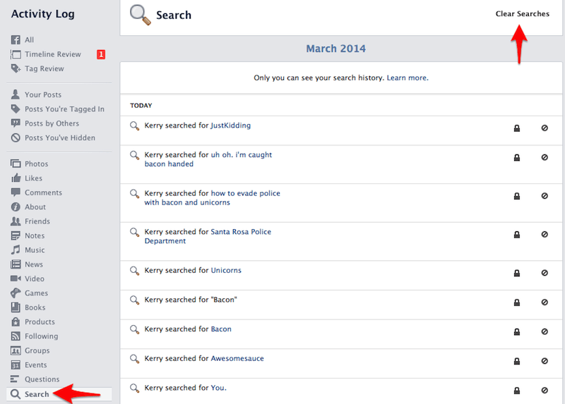 How to Clear Your Facebook Search History Kerry Rego Consulting