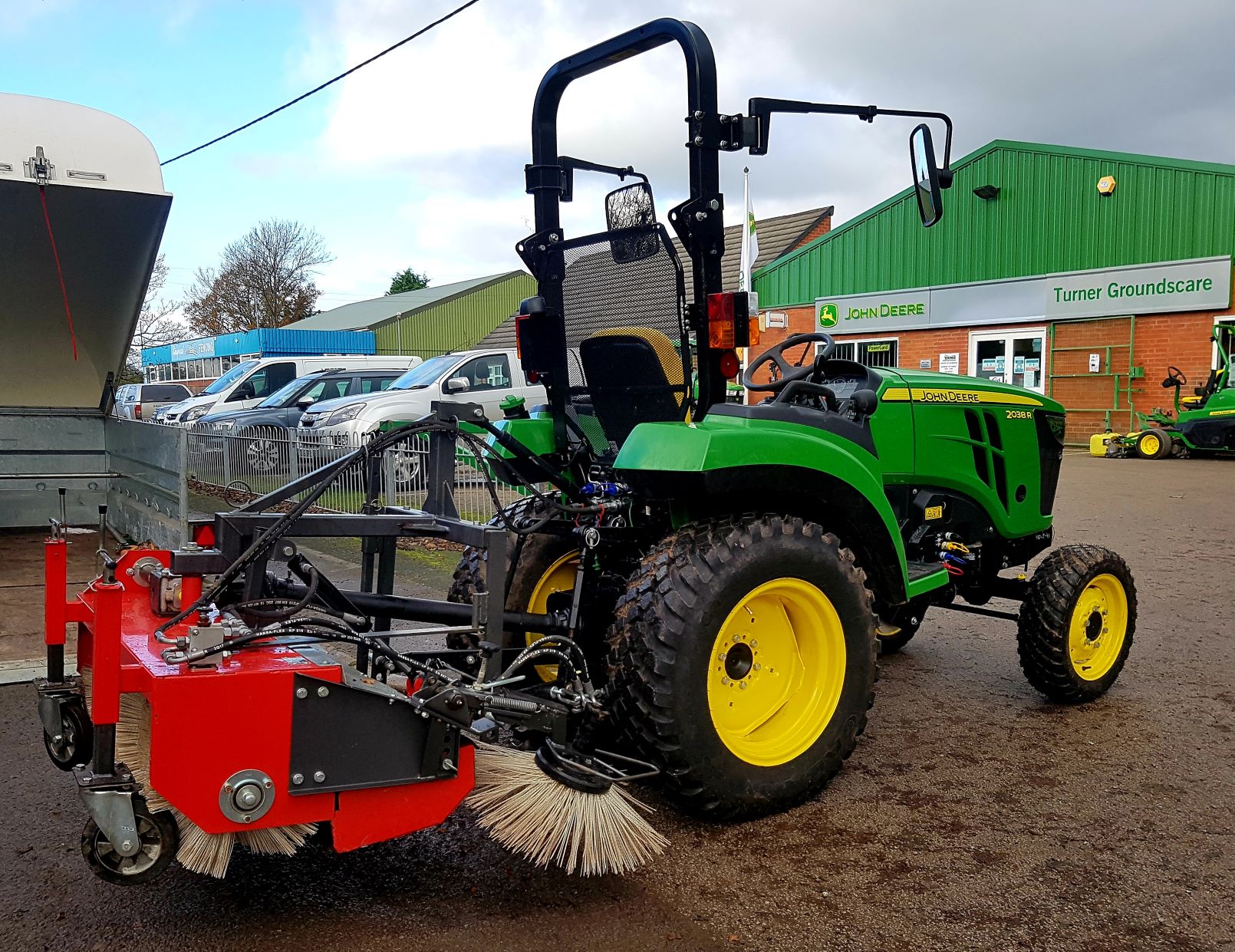 Case Study Rear Mounted Sweeper to suit the John Deere 2038R