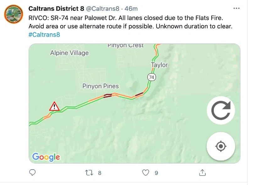 Flats Fire Update 341 acres, 80 containment, all evacuations & road