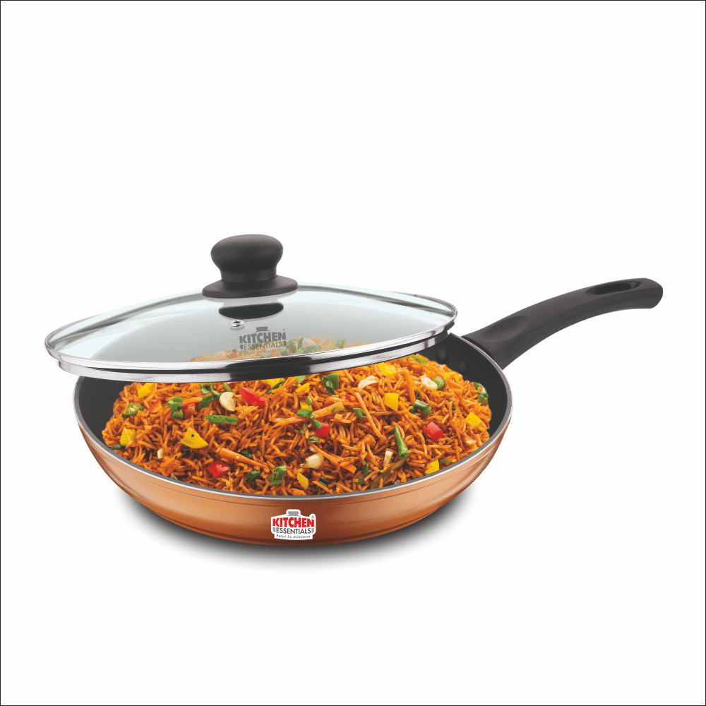 Forz 26 cm Nonstick Fry Pan with Glass Lid Kitchen Essentials