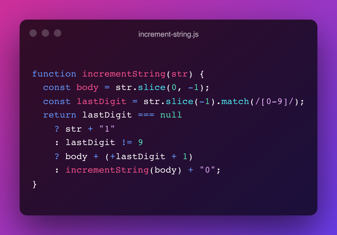 String Incrementer Codewars Kata Solution