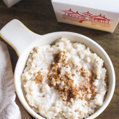 Easy Rice Pudding using leftover cooked rice is so creamy comforting