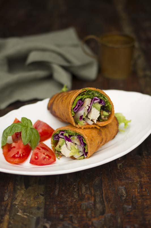 Tomato Basil Chicken Salad Wraps KetoAdapted