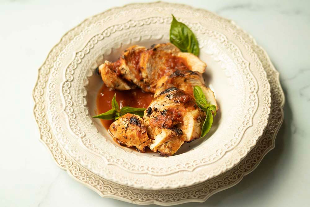 Grilled Chicken Breast with Tomato Basil Sauce KetoAdapted