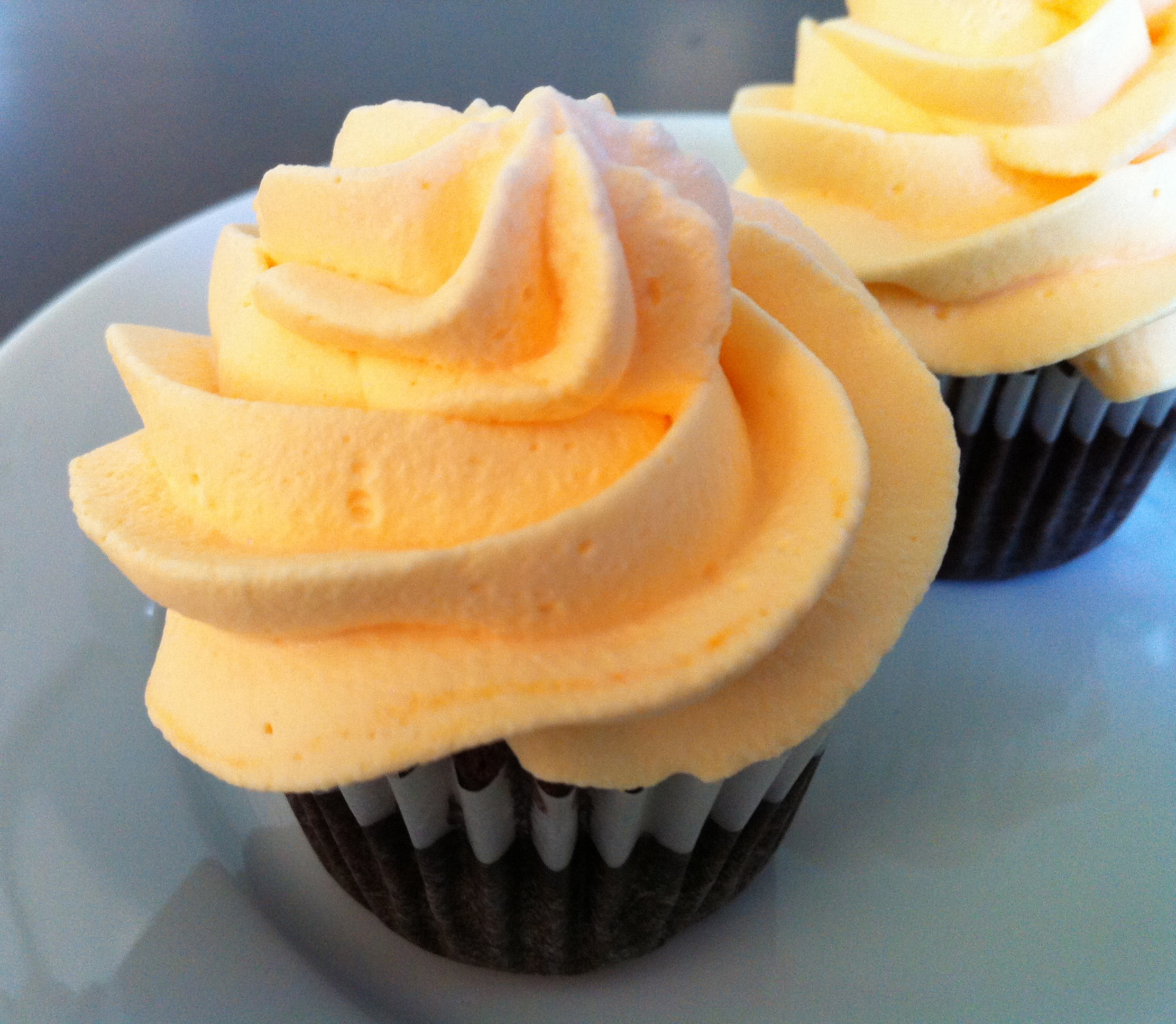 chocolate cupcake with orange frosting ketocook