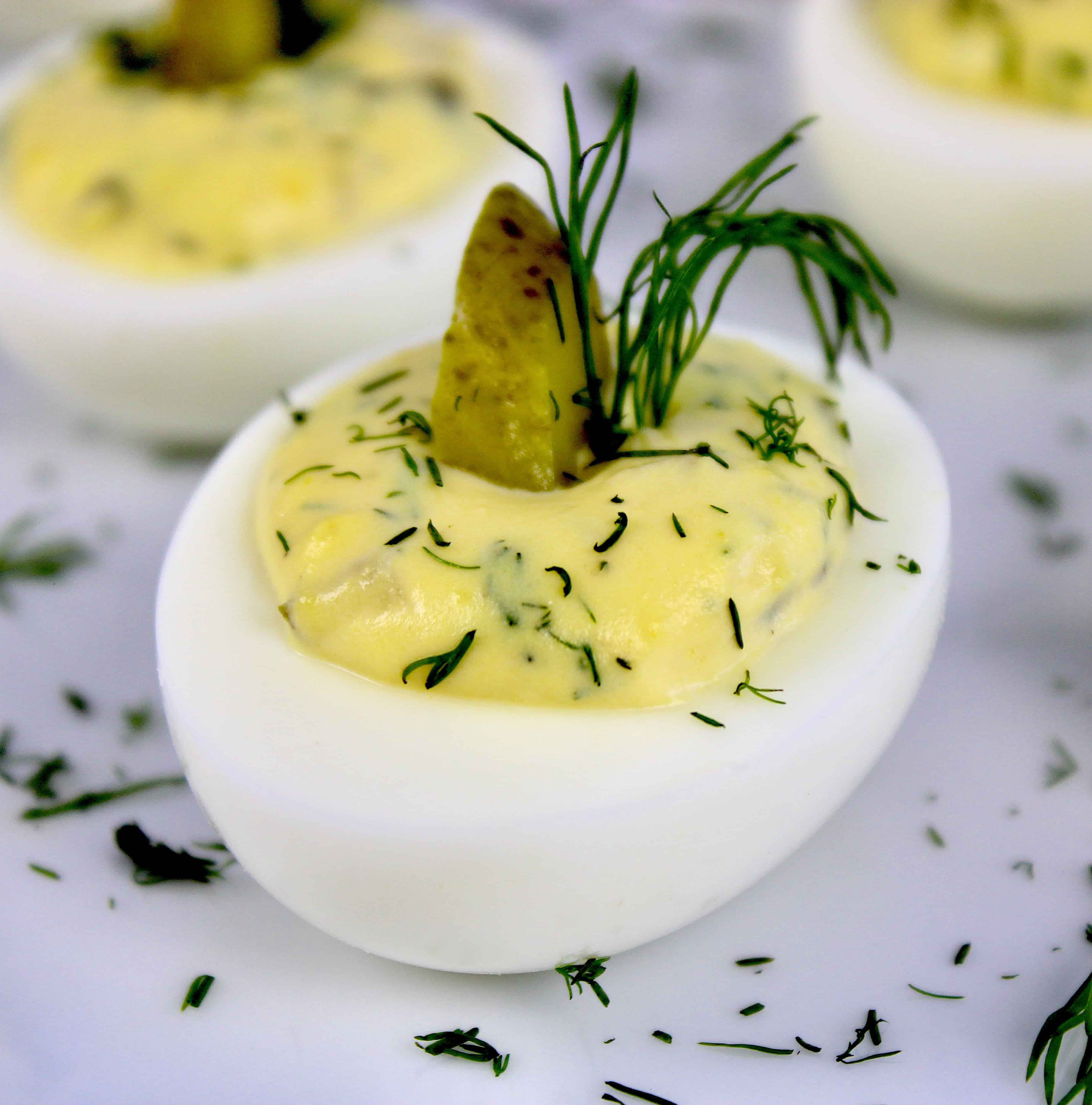 Dill Pickle Deviled Eggs Keto Cooking Christian