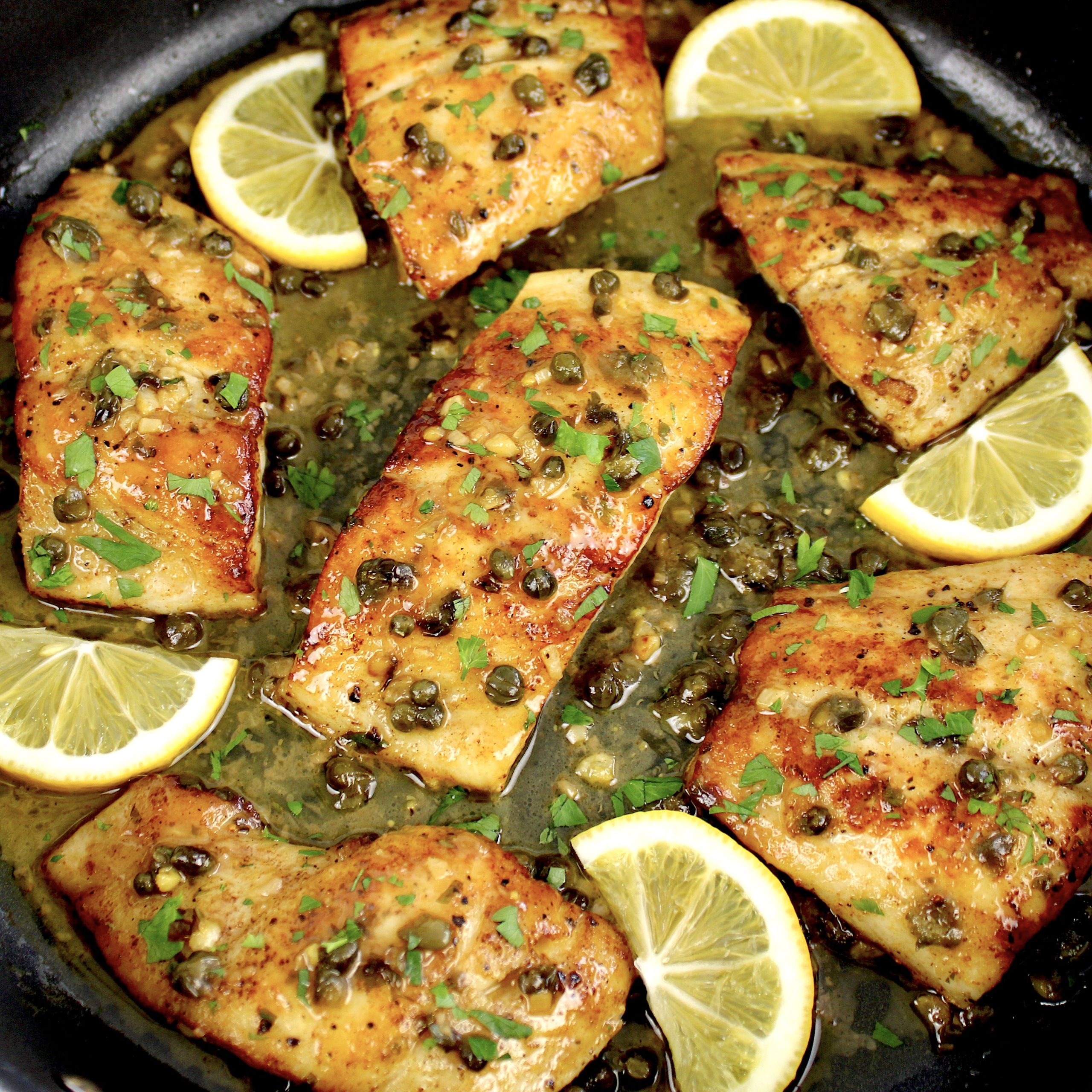 Red Snapper with Lemon Caper Butter Sauce Keto Cooking Christian