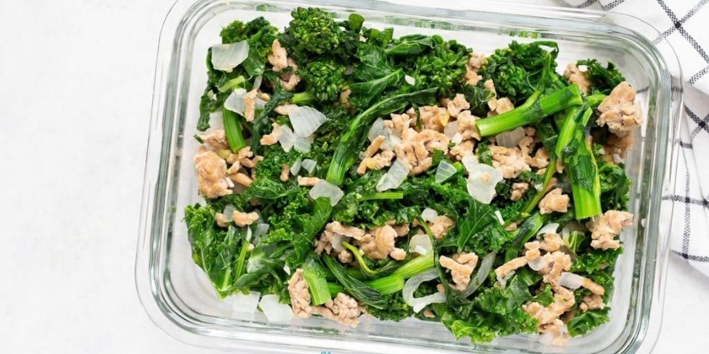 Broccoli Rabe Salad with Chicken & Kale Recipe Keto Friendly Lunch
