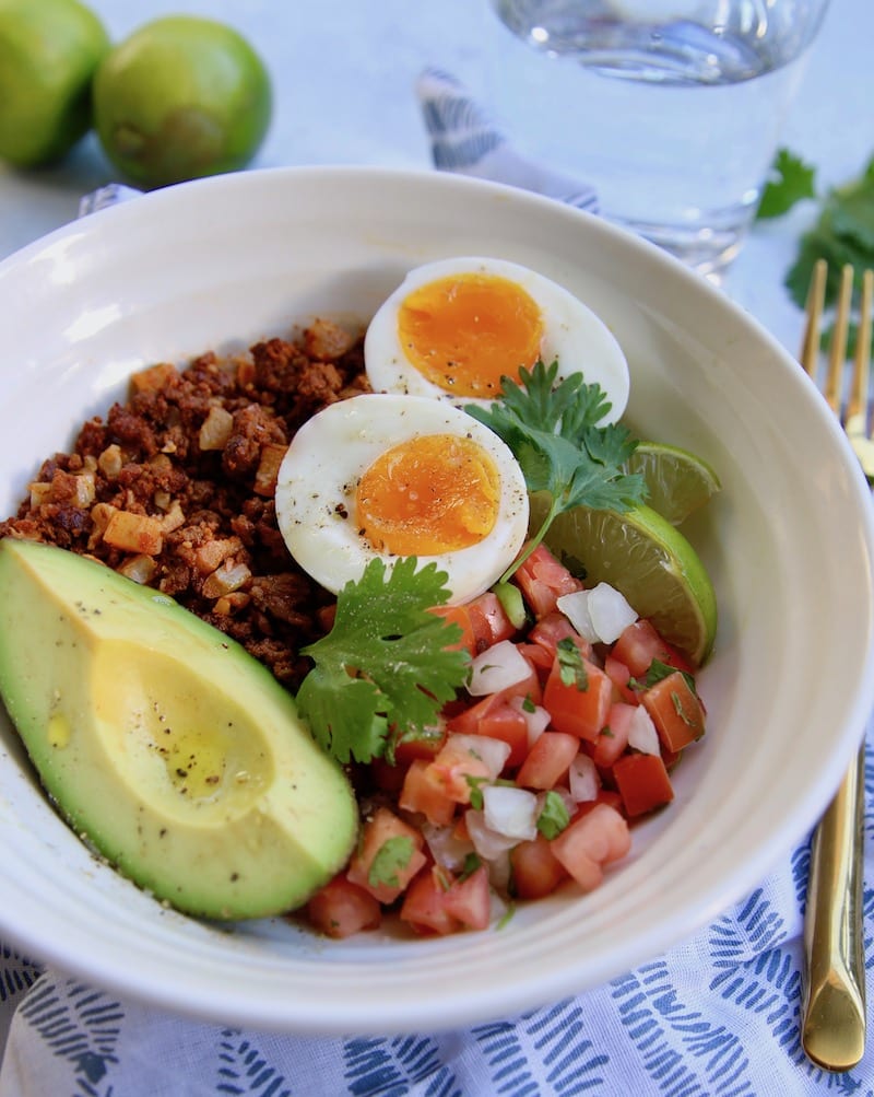 Chorizo Breakfast Bowl Keto Recipe in Less Than 20 Minutes