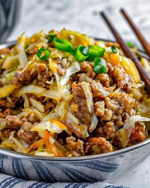 Air Fryer Delight Savory “Egg Roll in a Bowl” with a Crispy Twist