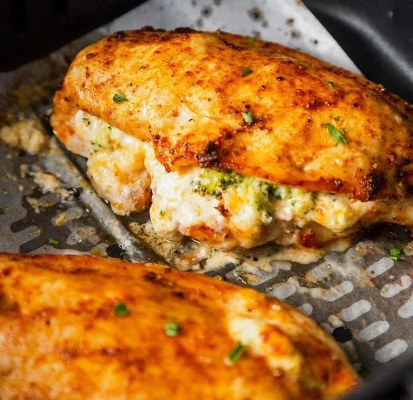 Air Fryer stuffed chicken breasts