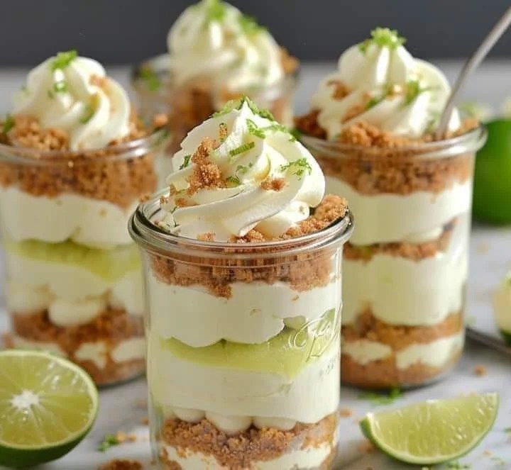 Vegan Key Lime Cheesecake Parfaits 🍋