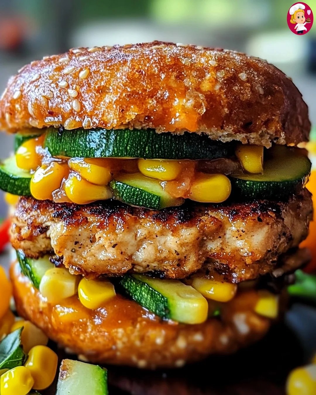 Vegan Zucchini and Corn Veggie Burgers