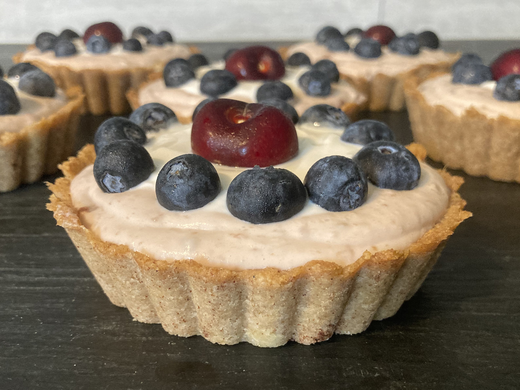 Keto Red, White, and Blue Cherry Tart Recipe Keto Sweetness
