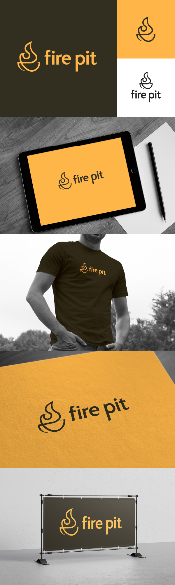 Logo Design for Fire Pit Restaurant Kettle Fire Creative