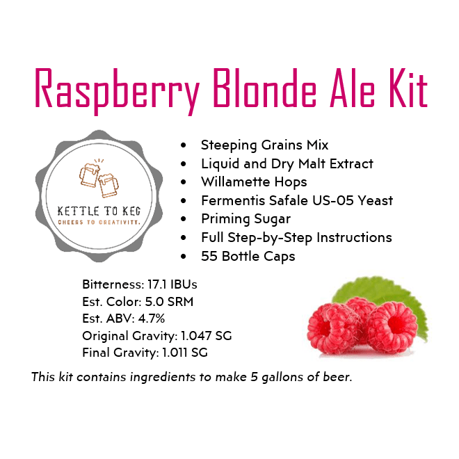 Kettle to Keg Raspberry Blonde Ale Ingredient Kit Kettle to Keg