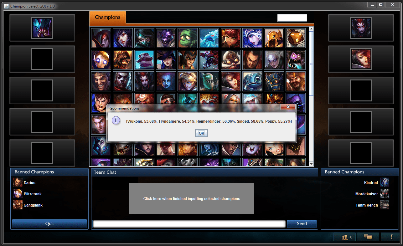 League of Legends Champion Select Helper Tool
