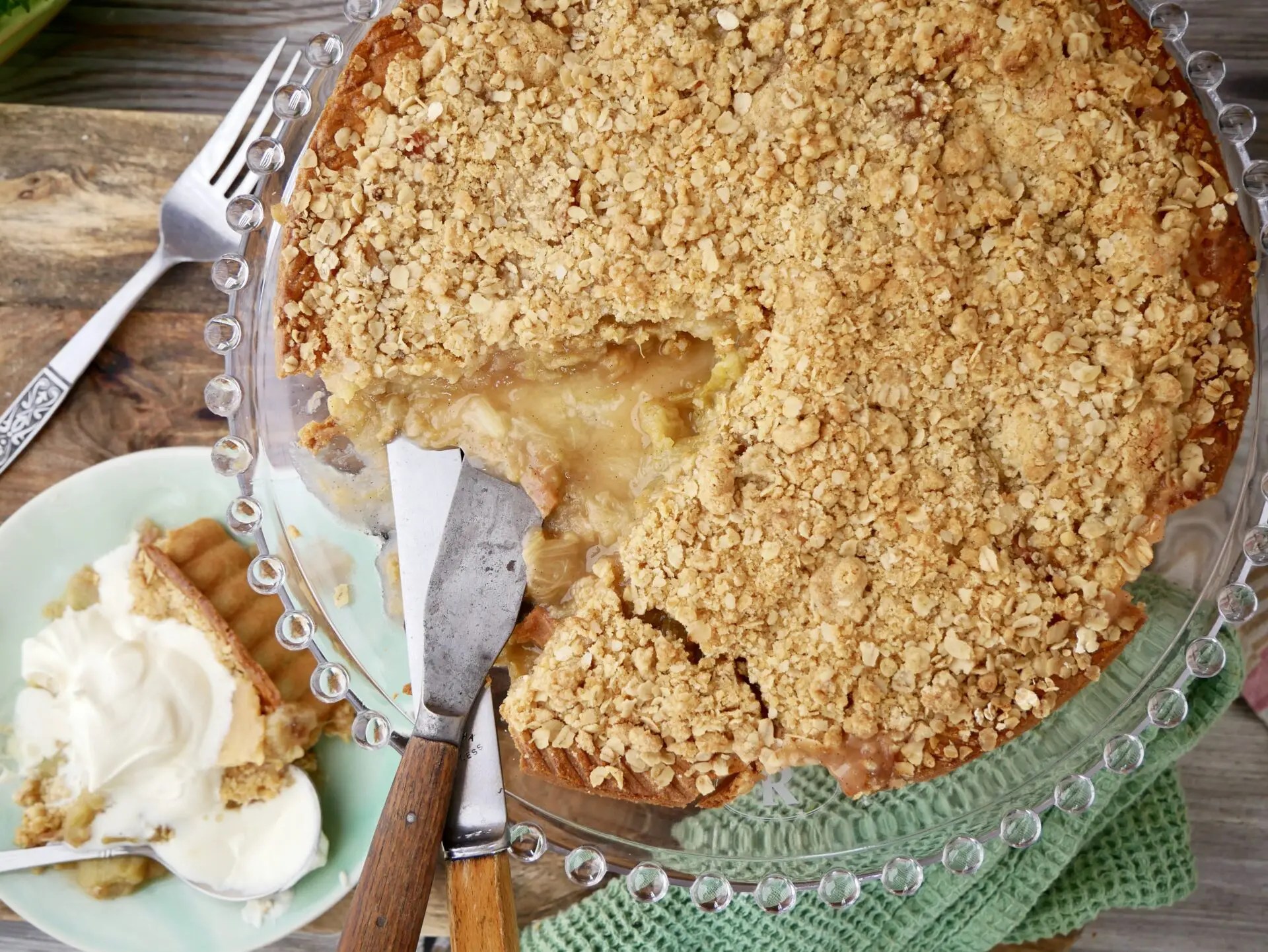 Crumble Apple and Rhubarb Tart Kevin Dundon online cookery courses