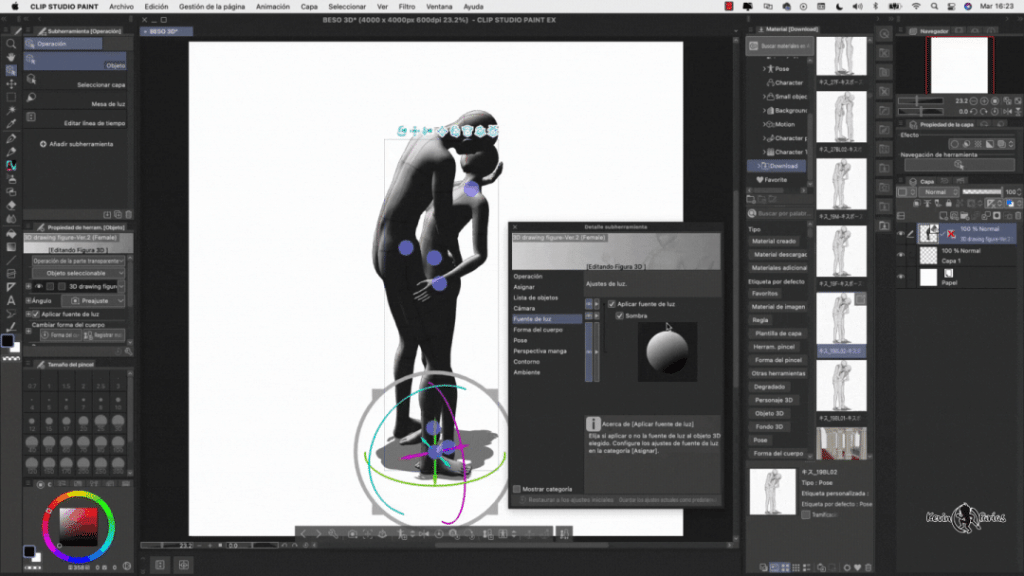 Dibuja con poses 3D en Clip Studio PAINT Kevin Farias