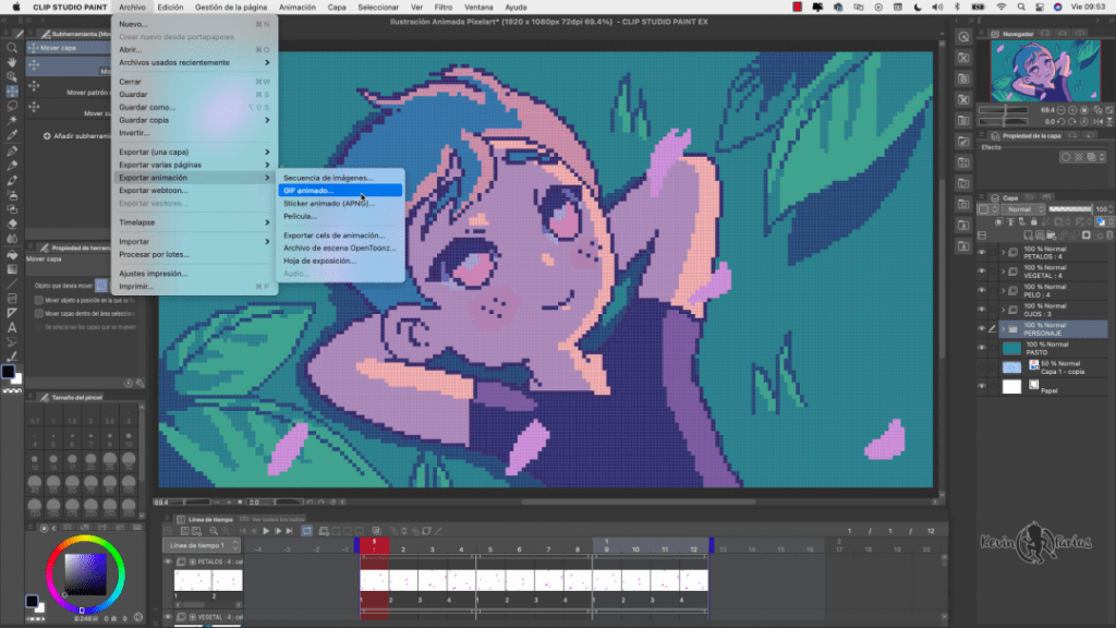 Animación PIXEL ART en Clip Studio Paint Kevin Farias