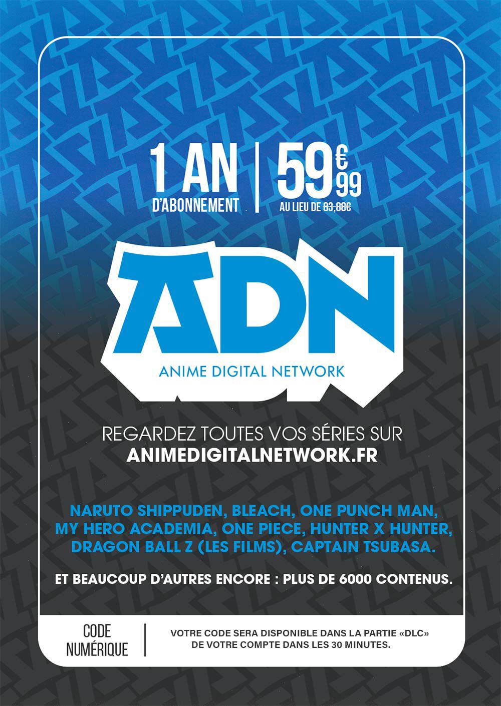 Acheter votre Abonnement ADN 12 Mois Anime Digital