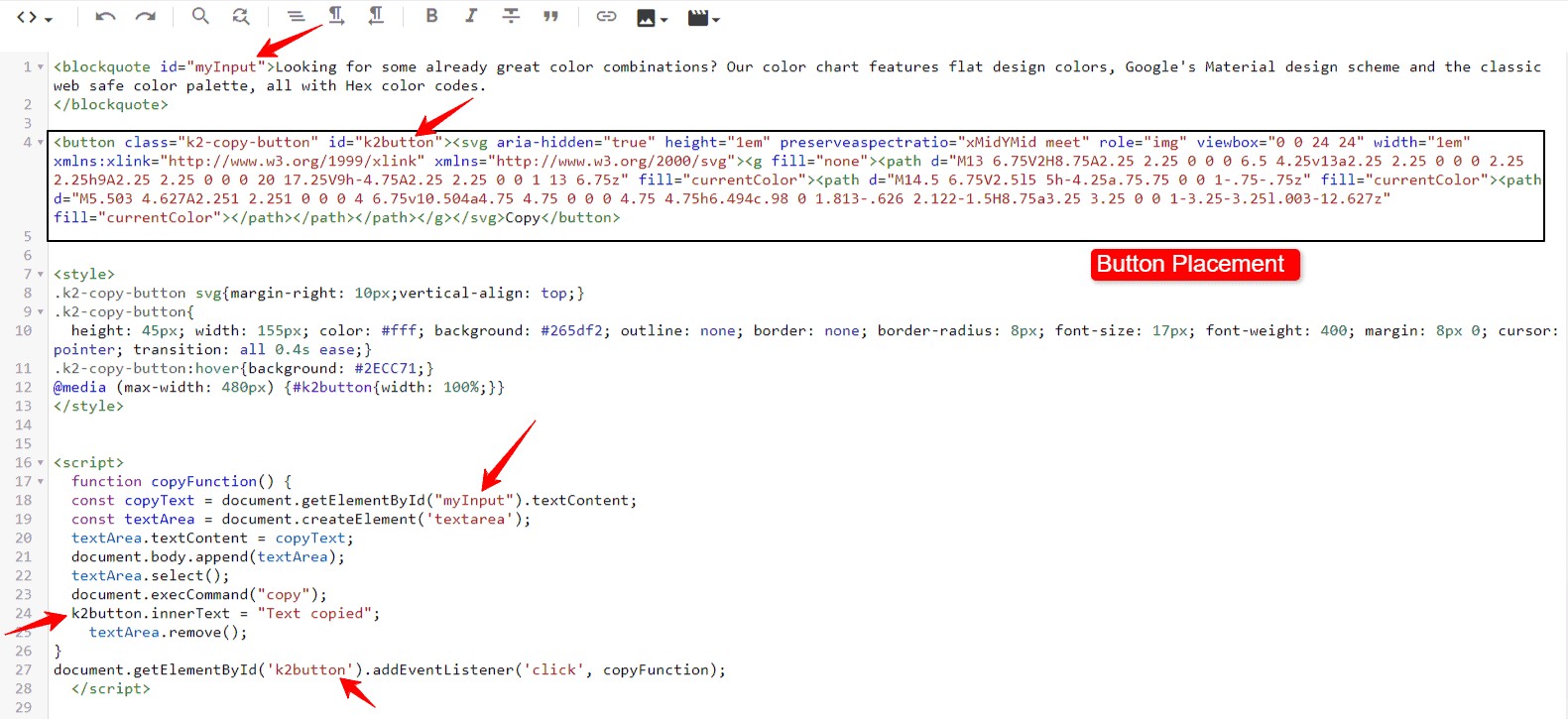 How To Add A Copy To Clipboard Button Using HTML, CSS & JS Key2Blogging