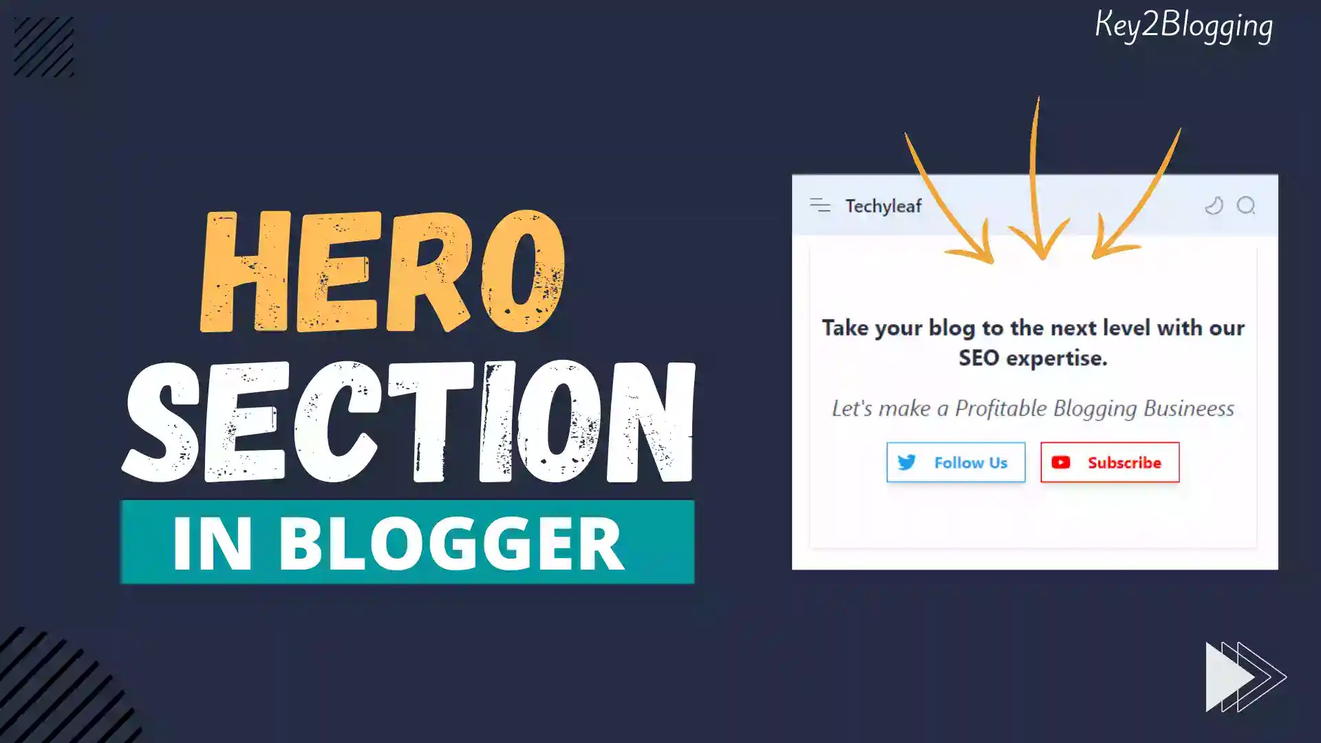 How To Add A Hero Section In Blogger Key2Blogging
