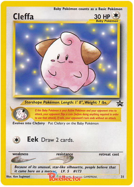 Cleffa Wizards of the Coast Promos 31 Pokemon Card