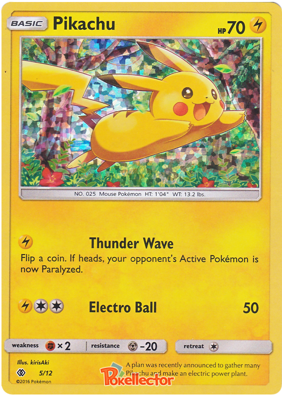 Pikachu McDonald's Collection (2017) 5 Pokemon Card