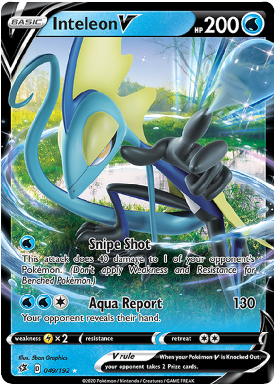 Inteleon V Rebel Clash 49 Pokemon Card