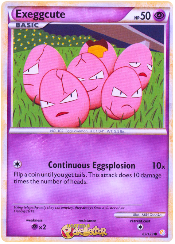 Exeggcute HeartGold SoulSilver 63 Pokemon Card