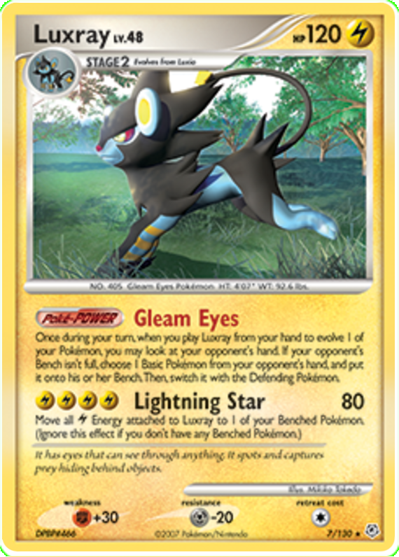 Luxray Diamond & Pearl 7 Pokemon Card