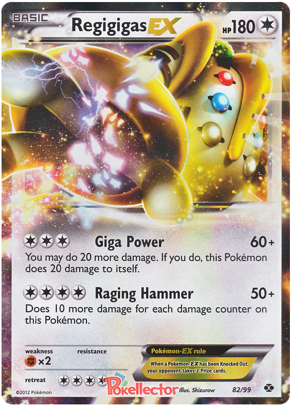 Regigigas EX Next Destinies 82 Pokemon Card
