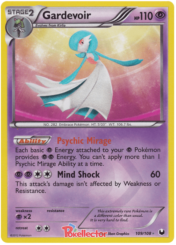 Gardevoir Dark Explorers 109 Pokemon Card