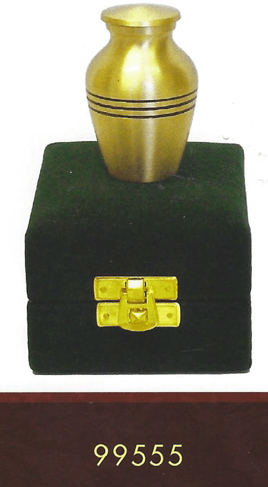Mini Gold Urn with Black Trim Key Centre Engravables Guelph, Ontario