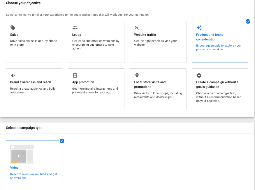 How to create a Google Ads Video Campaign