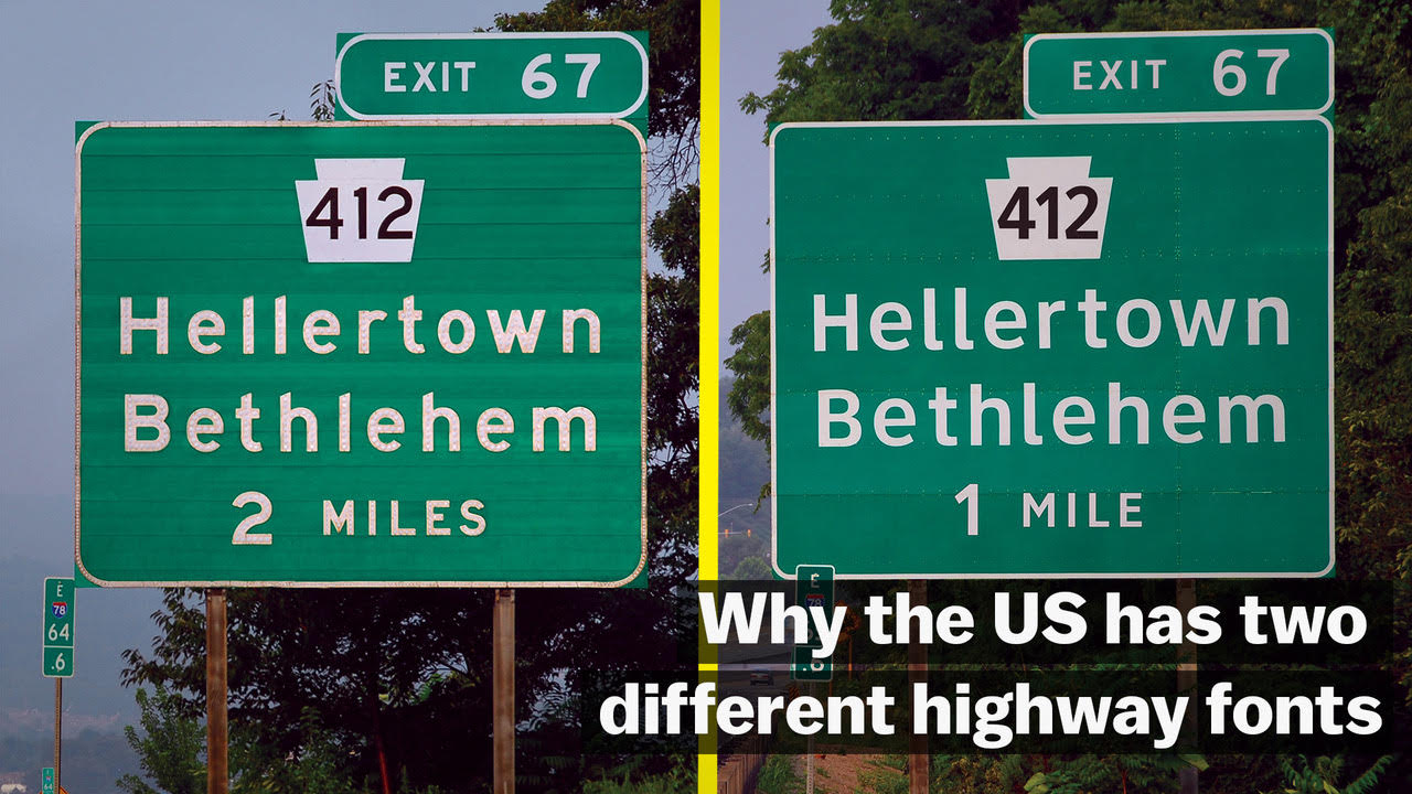 US Highway Signs have Two Different Fonts...Here's Why! KEYLAY Design