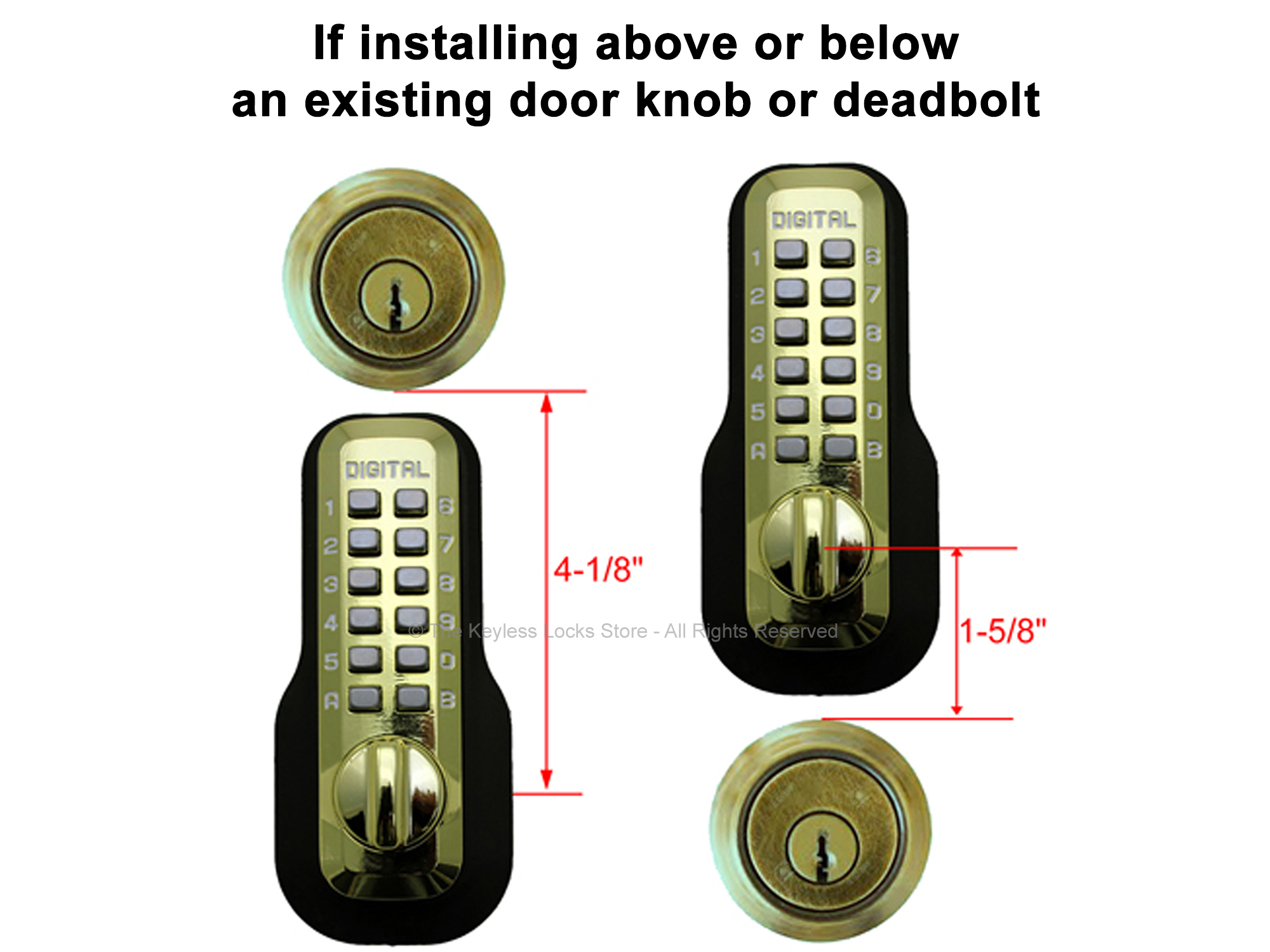 Lockey M210DCEZ Double Sided Keyless Deadbolt Lock