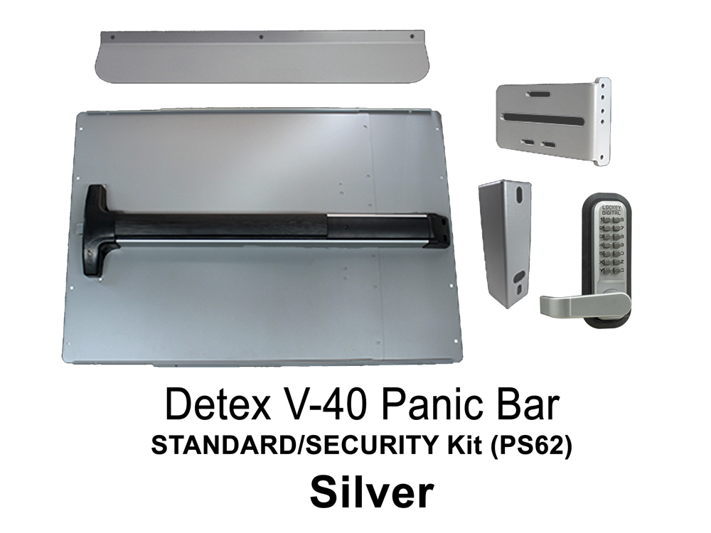 LockeyUSA PS62 Panic Bar & Shield Kit STANDARD/SECURITY with Detex V