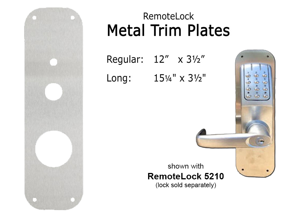 RemoteLock Metal Trim Plates Keyless Entry Locks, Keypad Push Button