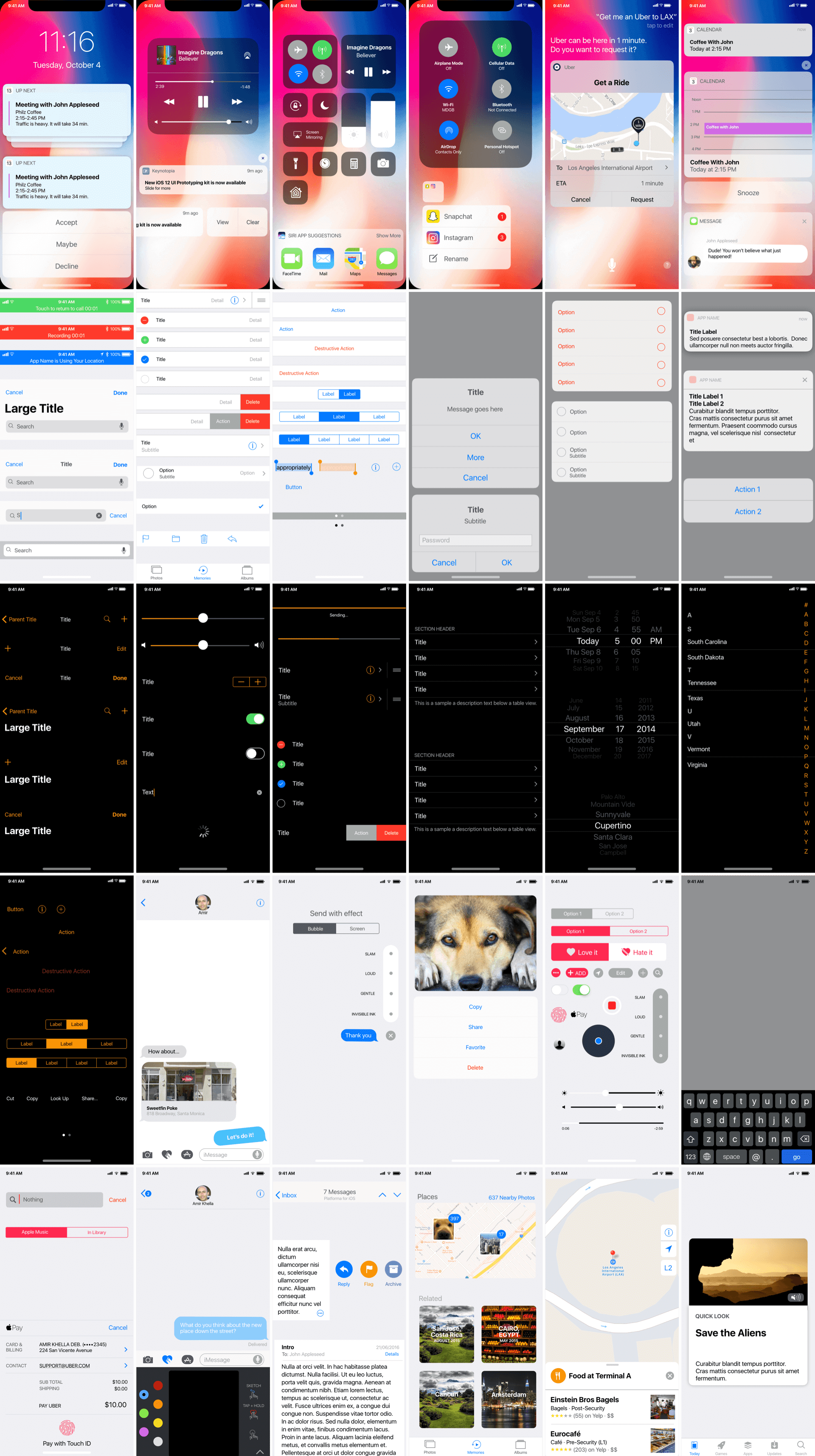 iOS 7 UI Design templates for Keynote and PowerPoint Keynotopia