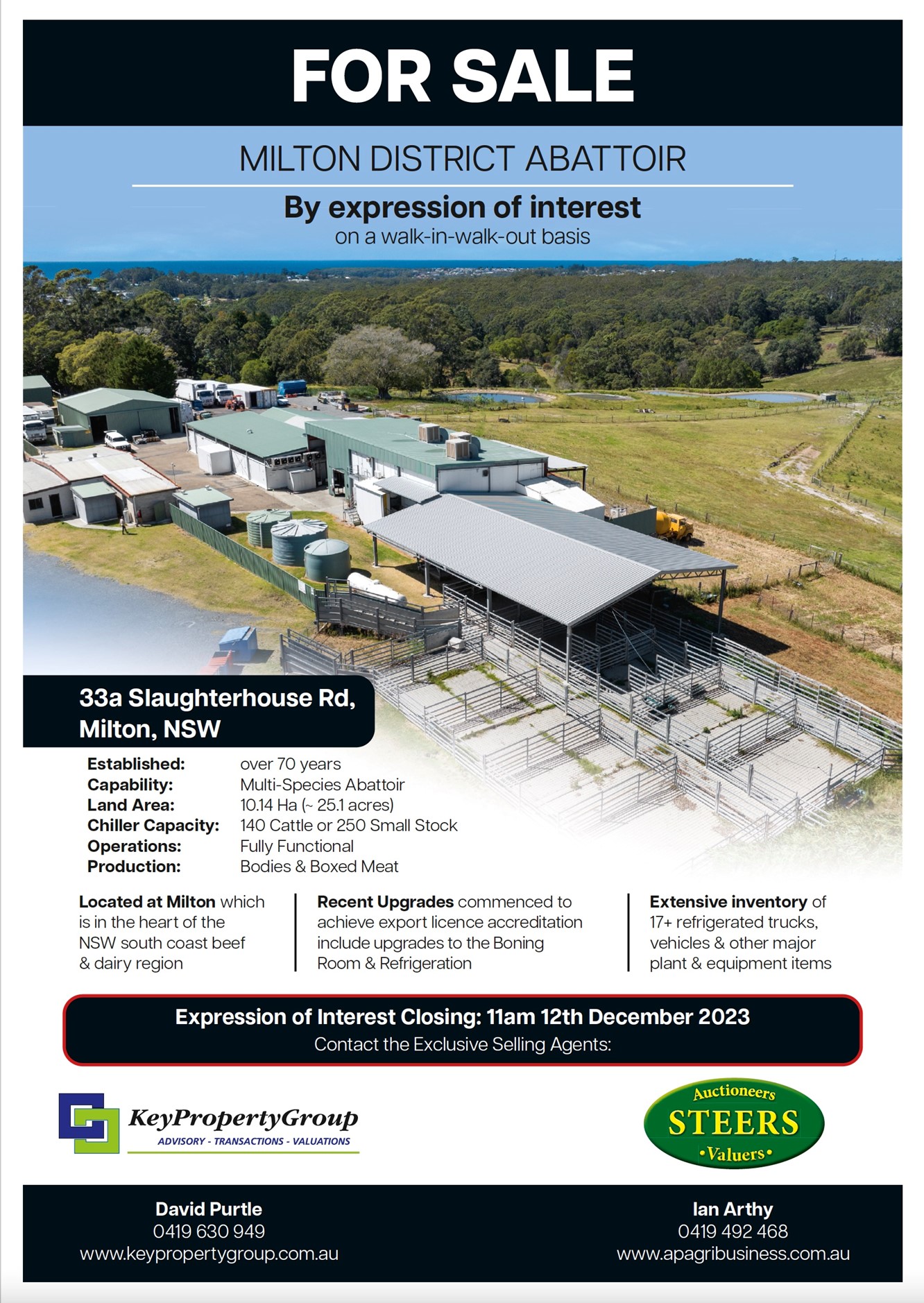 “Milton District Abattoir” For Sale Key Property Group