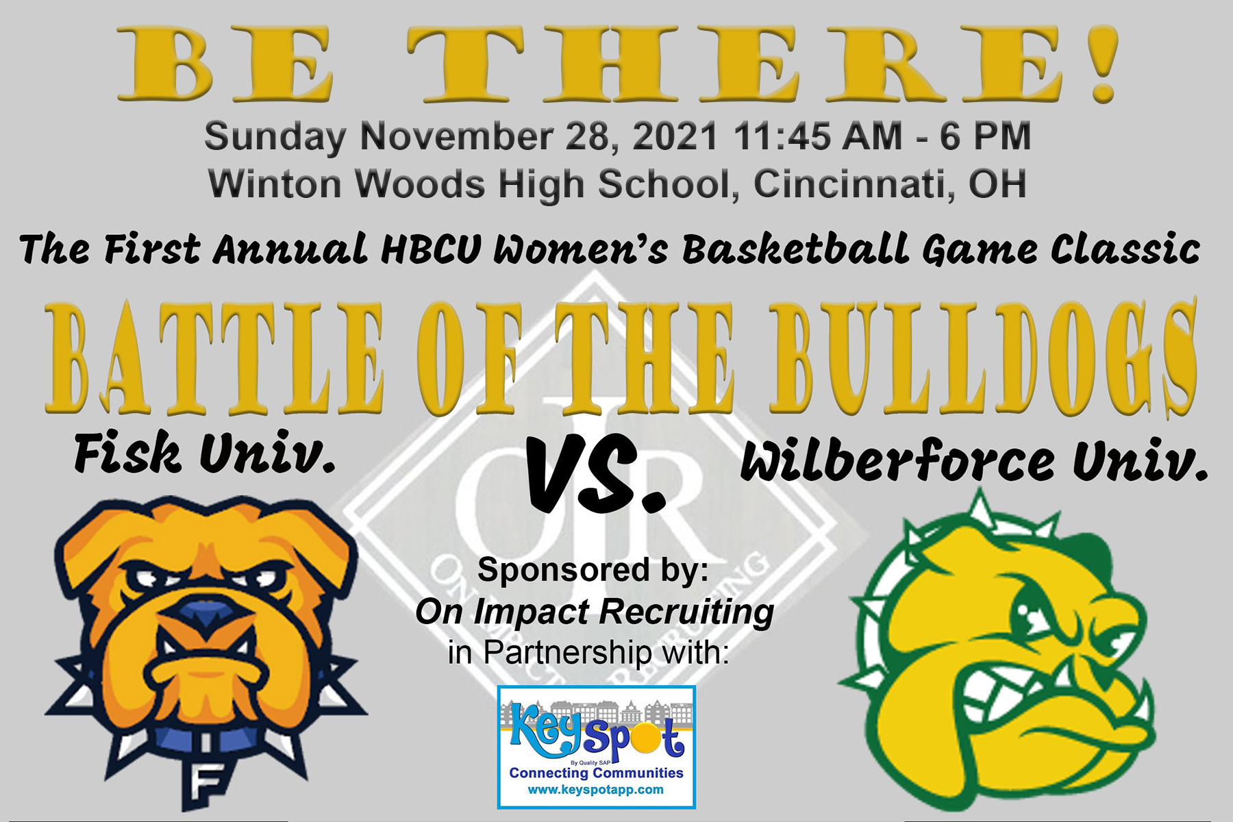 HBCU Women’s Basketball Game Classic Sponsored by On Impact Recruiting & Wilberforce University