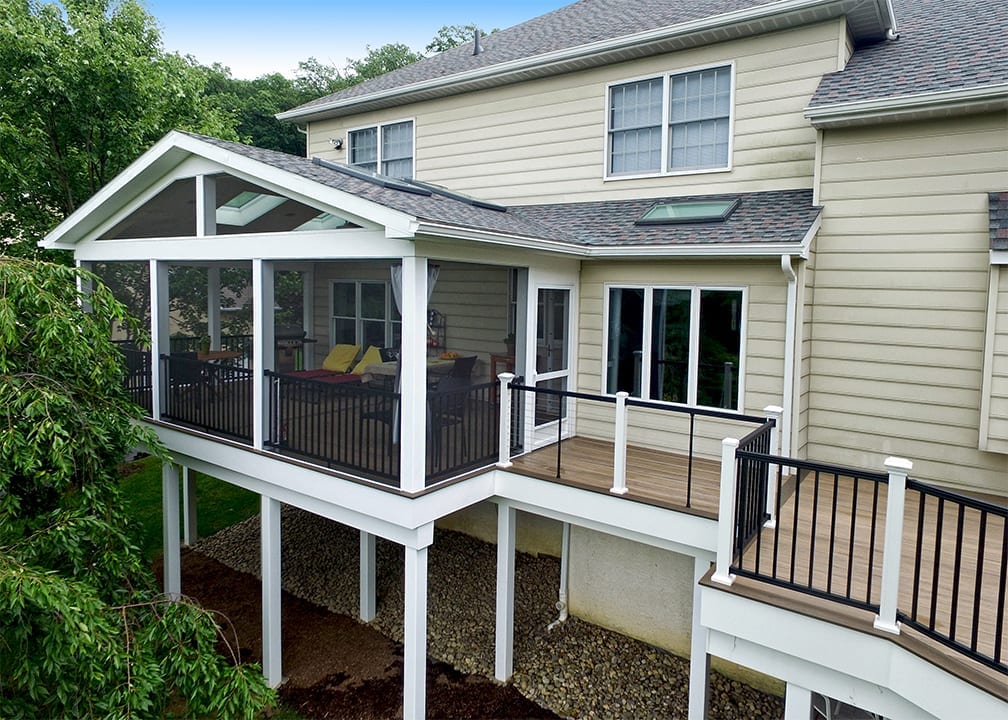 Custom TimberTech Deck/Porch, Phoenixville PA 710 Sq Ft Keystone