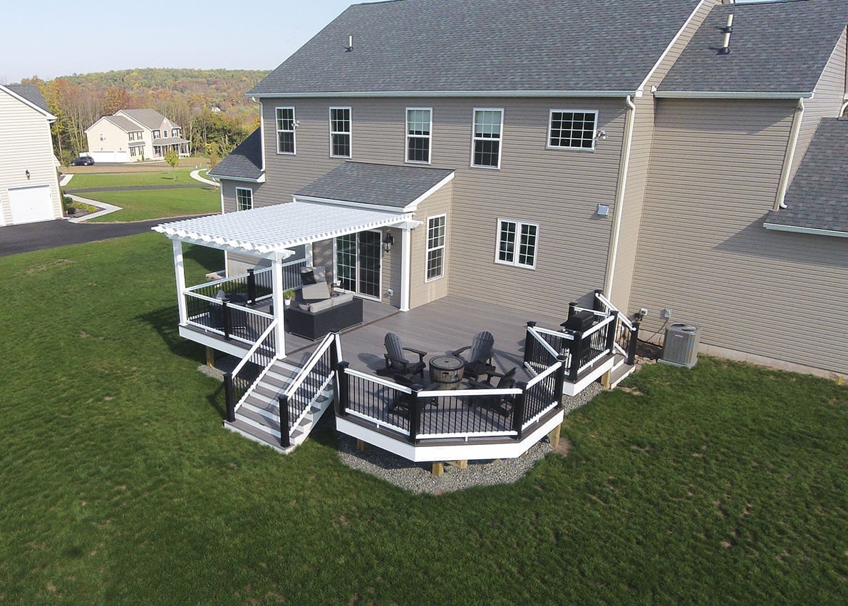 Custom TimberTech Deck/Pergola, Schwenksville PA 677 Sq Ft Keystone