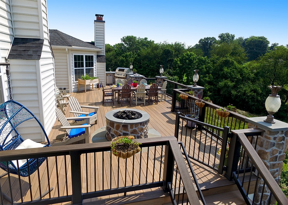 Custom TimberTech Deck/Porch, West Chester PA 1400 Sq Ft Keystone