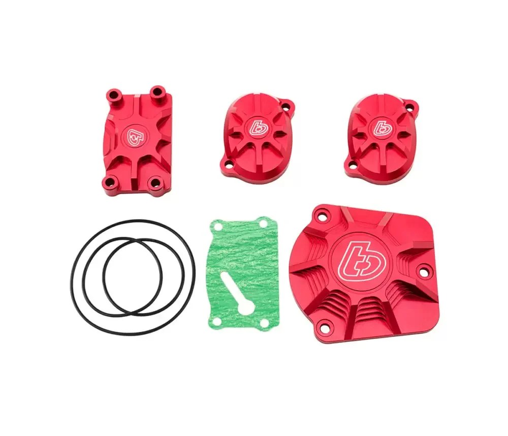 TB Parts Billet V2 Race Head Cover Set, Red Keystone Cycle Parts