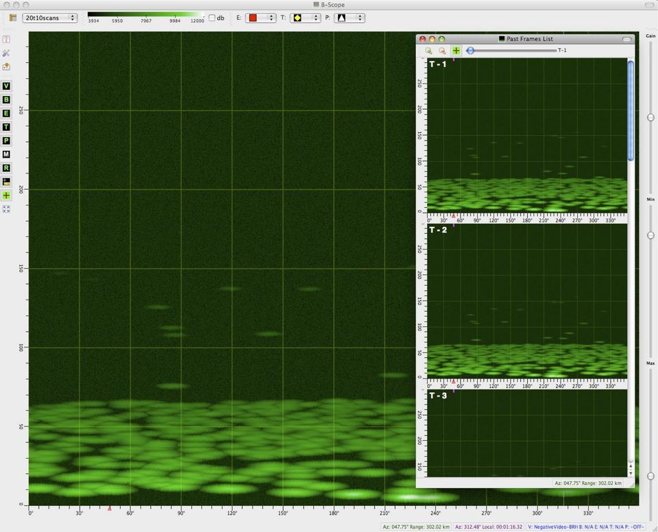 BScope Radar Display Keystroke Countdown