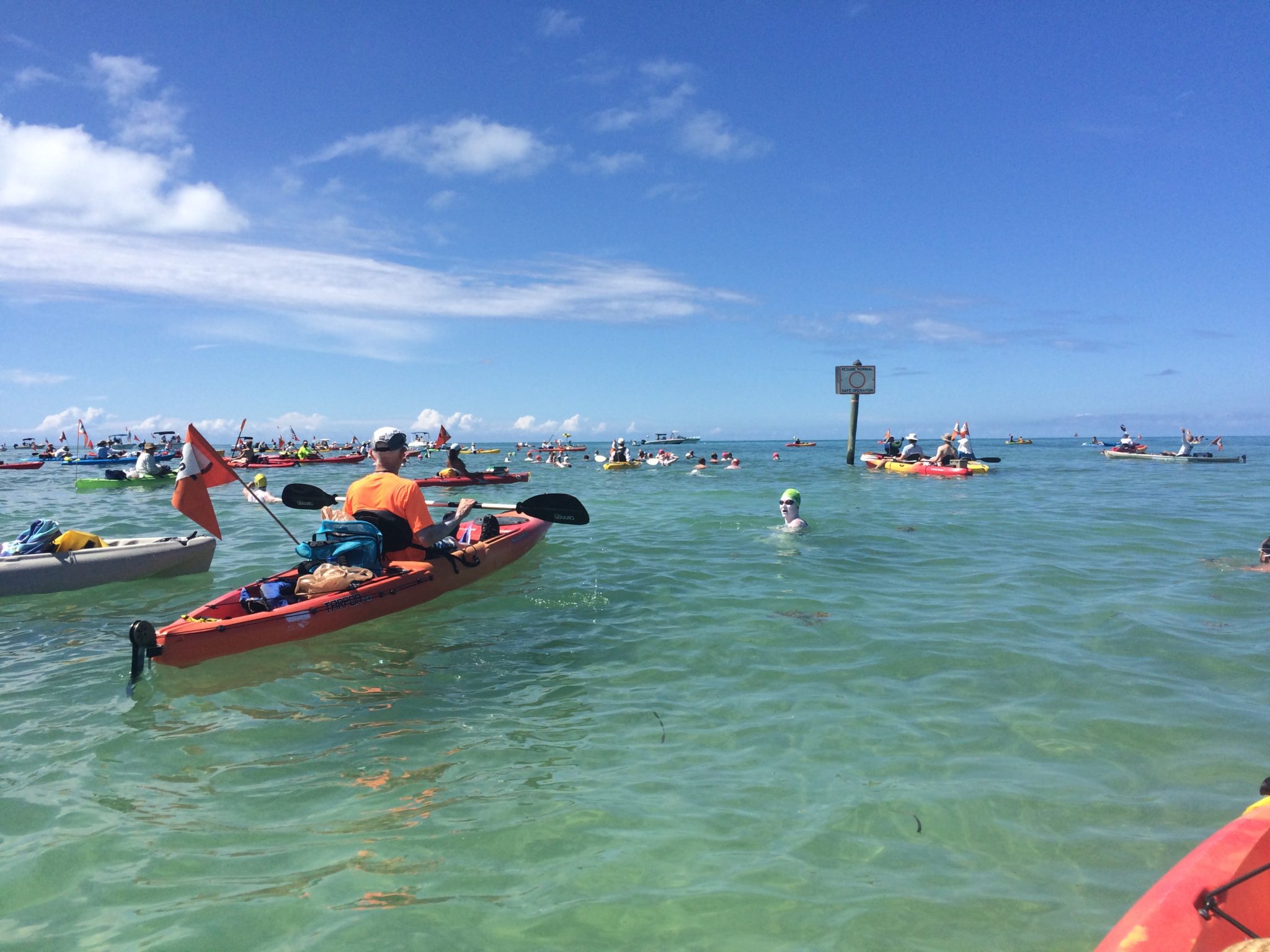 Swimming around Key West … is much easier for the kayaker