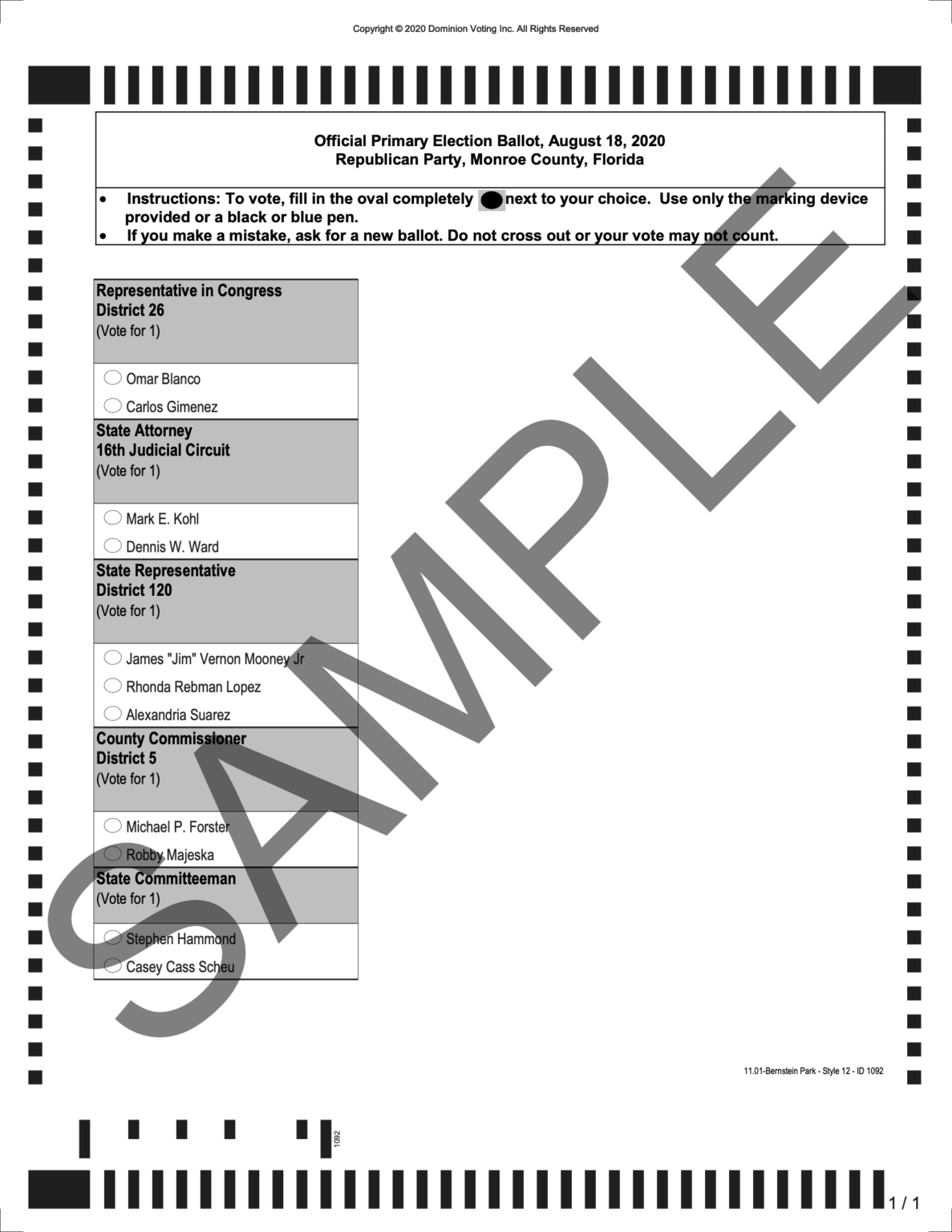 Sample Ballots